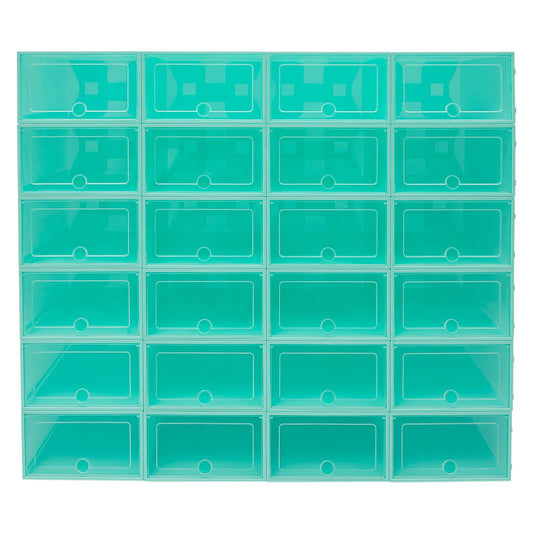 Bymaocar Stackable Shoe Organizer Boxes With Heart Shaped Hole