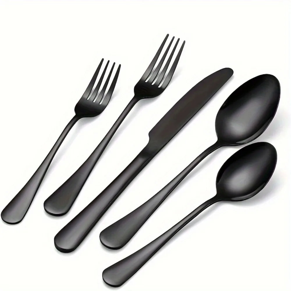 Dinnerware Stainless Steel Flatware Set Dishwasher Safe Tableware
