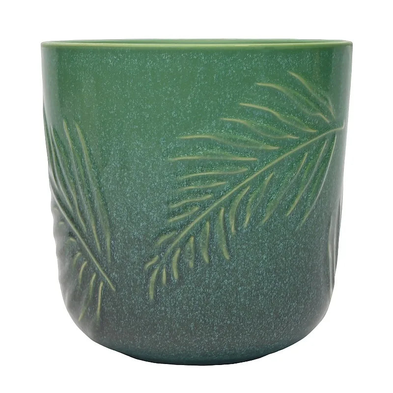Porcelain Planter With Botanical Design For Indoor And Outdoor Use