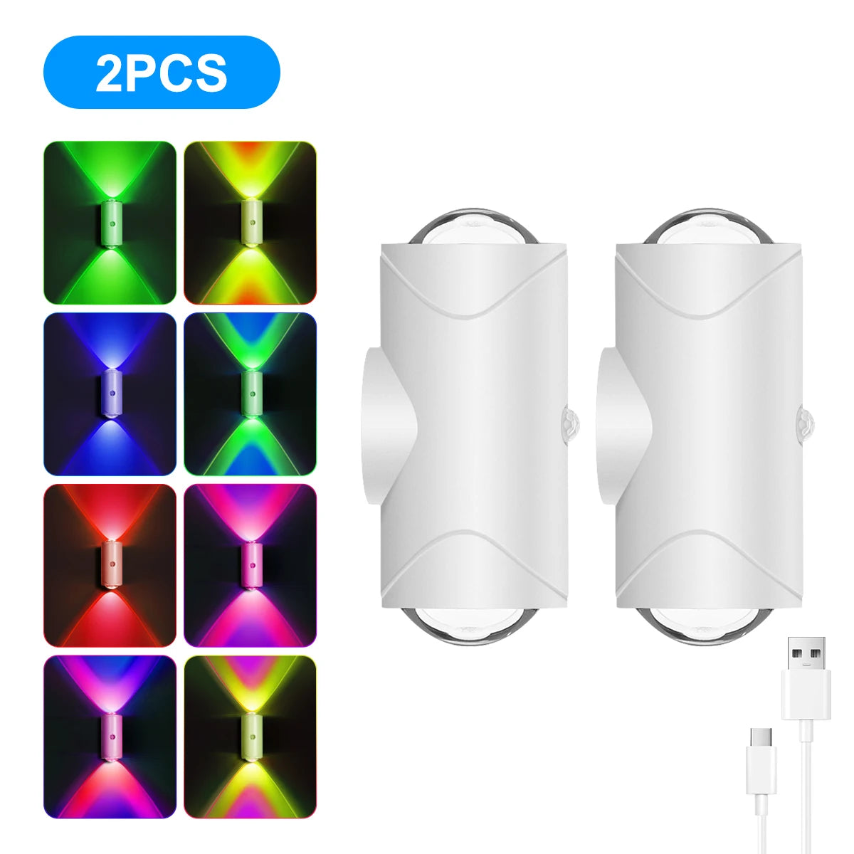 Aiopp LED Motion Sensor Wall Sconce 3 Modes Night Light With USB Magnetic