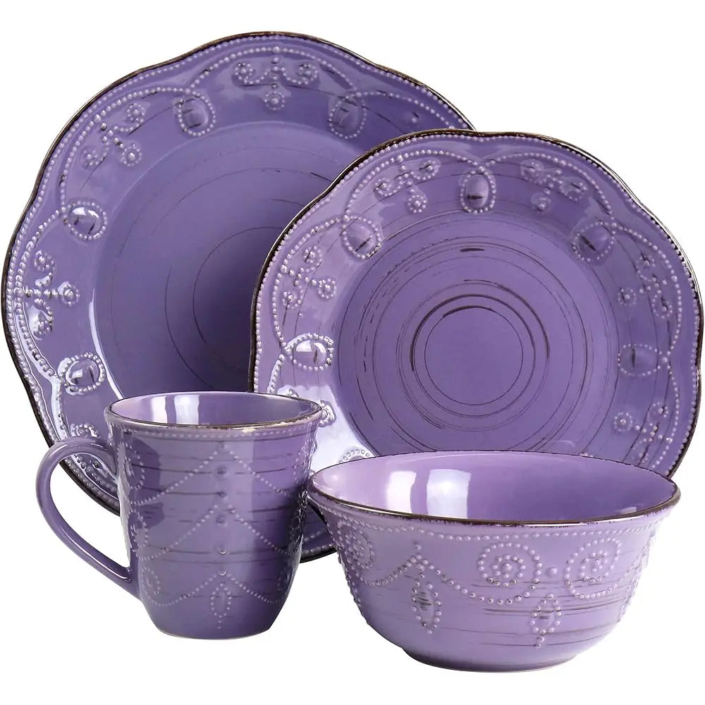Bonjean Rustic Birch Stoneware Dinnerware Set El Rusticbirch Collection