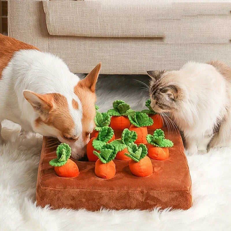Dog Snuffle Mat Plush Carrot Toy Interactive Toy For Pets