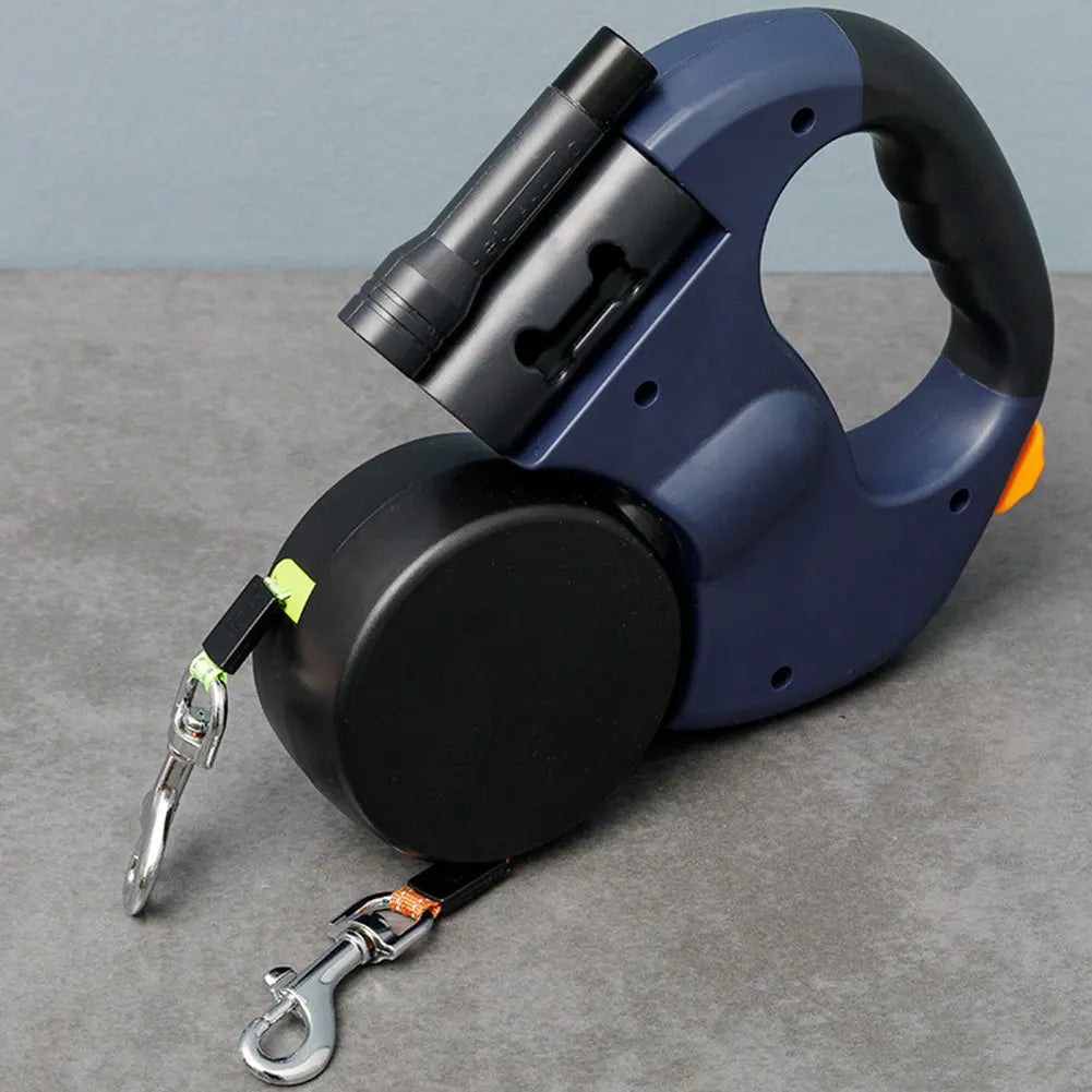 Alloet Double Headed Dog Leash Traction Rope LED Light