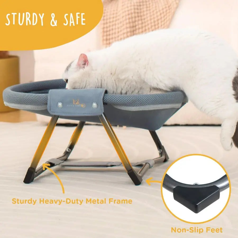 XMSJ Elevated Cat Hammock Bed With Foldable Breathable Mesh