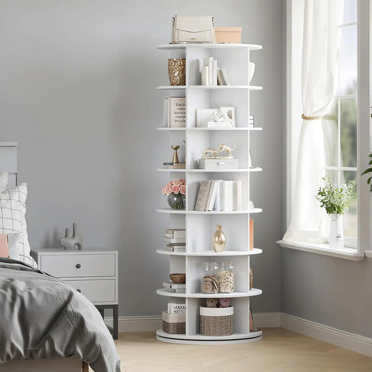 HobbyLane 7 Tier Rotating Shoe Rack Tower Free Standing Organizer