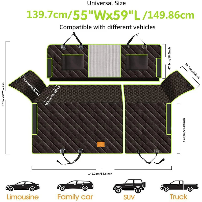 Pet Rear Seat Car Cushion 6 In 1 Waterproof Washable