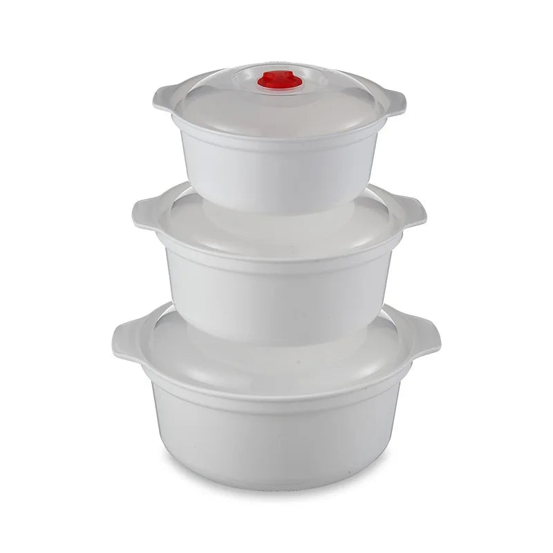 Microwave Heating Box With Lid For Steam Buns And Noodles