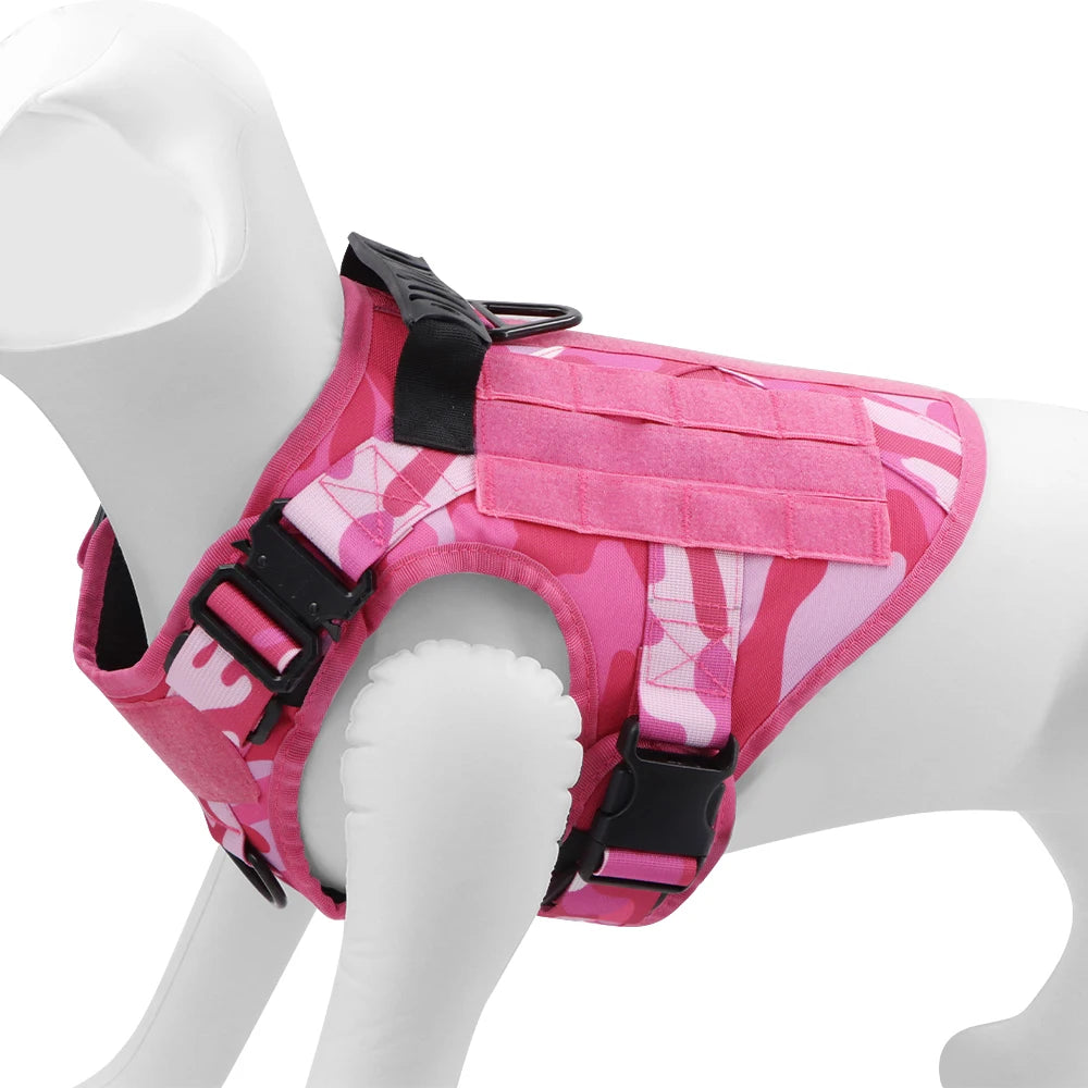 PETRAVEL Camouflage Nylon Dog Harness Vest For Training