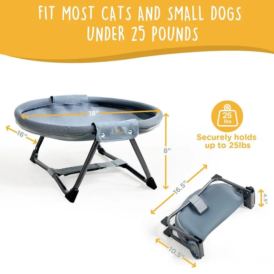 XMSJ Elevated Cat Hammock Bed With Foldable Breathable Mesh