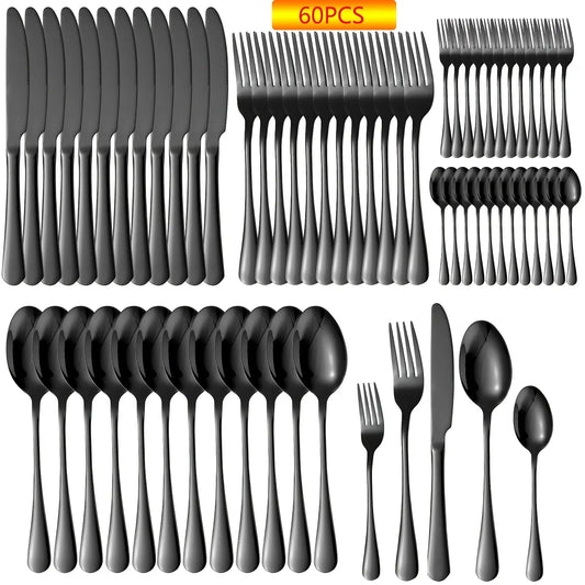 Dinnerware Stainless Steel Flatware Set Dishwasher Safe Tableware