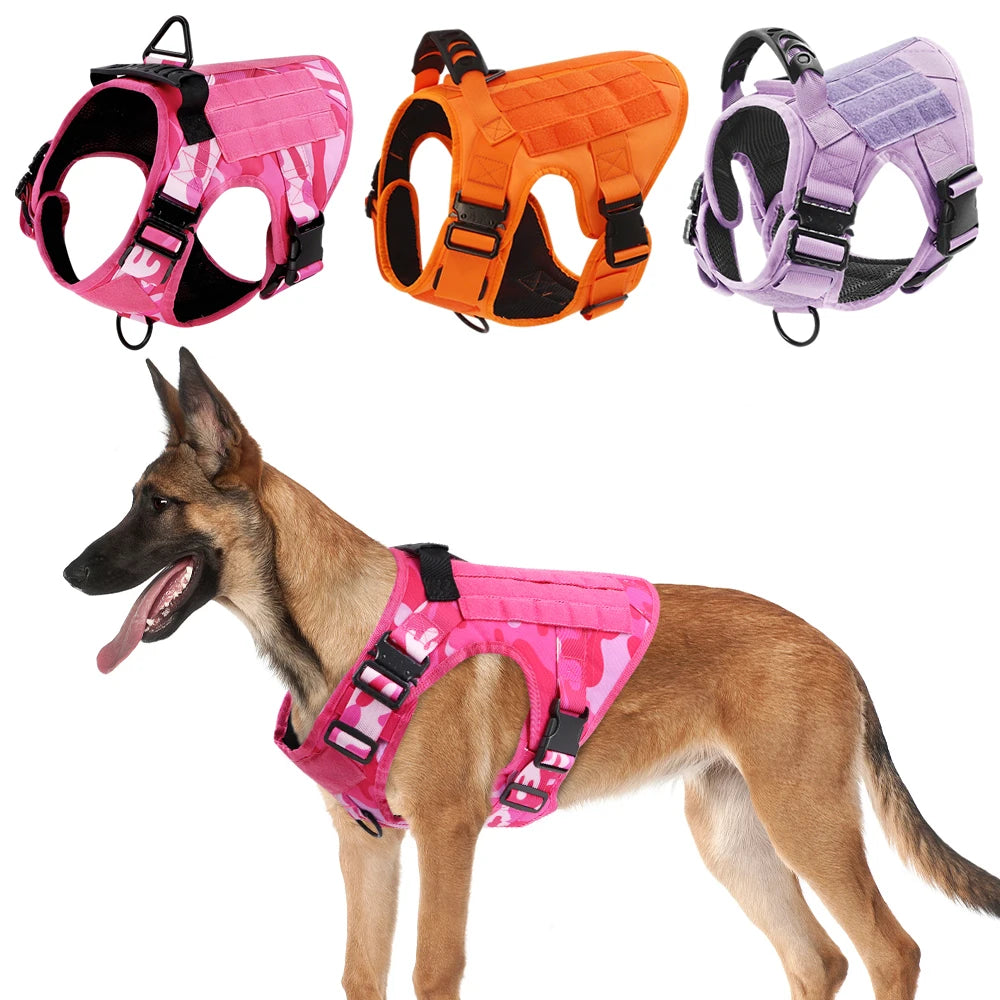 PETRAVEL Camouflage Nylon Dog Harness Vest For Training